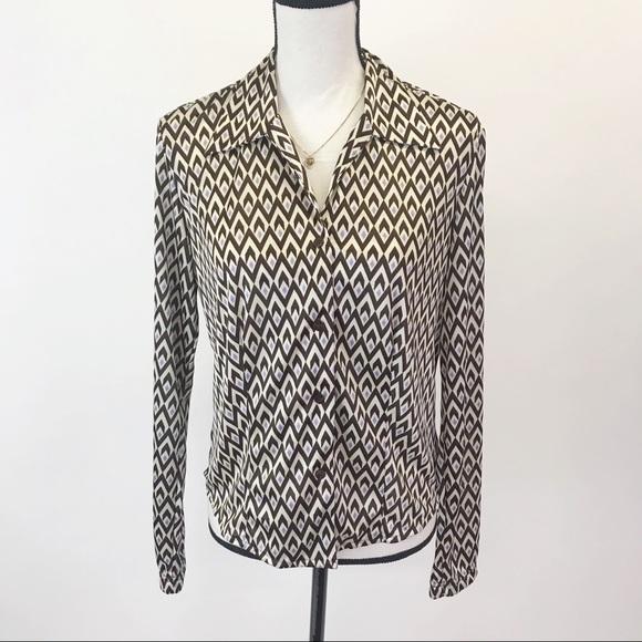 Guess Tops - Guess pattern print button down top L